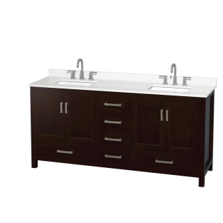 A thumbnail of the Wyndham Collection WCS141472D-QTZ-US3MXX Espresso / White Quartz Top / Brushed Chrome Hardware