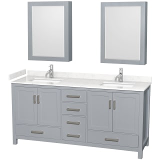 A thumbnail of the Wyndham Collection WCS141472D-VCA-MED Gray / Carrara Cultured Marble Top / Brushed Chrome Hardware