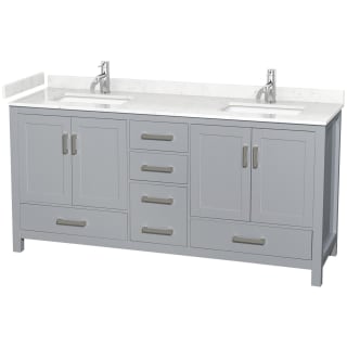A thumbnail of the Wyndham Collection WCS141472D-VCA-MXX Gray / Carrara Cultured Marble Top / Brushed Chrome Hardware