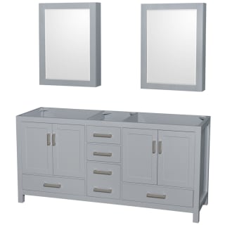 A thumbnail of the Wyndham Collection WCS141472DUNOMED Gray / White Carrara Marble Top / Brushed Chrome Hardware