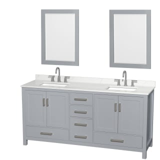 A thumbnail of the Wyndham Collection WCS141472D-QTZ-US3M24 Gray / Giotto Quartz Top / Brushed Chrome Hardware