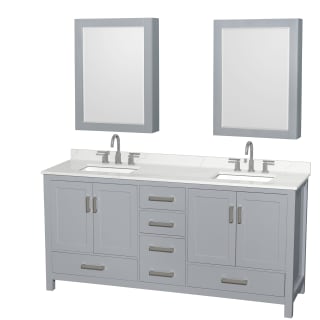 A thumbnail of the Wyndham Collection WCS141472D-QTZ-US3MED Gray / Giotto Quartz Top / Brushed Chrome Hardware