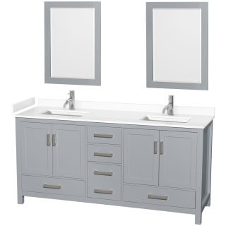 A thumbnail of the Wyndham Collection WCS141472D-VCA-M24 Gray / White Cultured Marble Top / Brushed Chrome Hardware