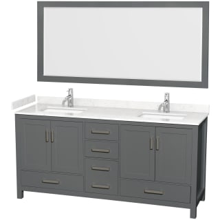 A thumbnail of the Wyndham Collection WCS141472D-VCA-M70 Dark Gray / Carrara Cultured Marble Top / Brushed Chrome Hardware