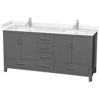 A thumbnail of the Wyndham Collection WCS141472D-VCA-MXX Dark Gray / Carrara Cultured Marble Top / Brushed Chrome Hardware