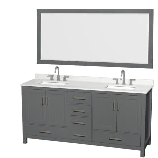 A thumbnail of the Wyndham Collection WCS141472D-QTZ-US3M70 Dark Gray / Giotto Quartz Top / Brushed Chrome Hardware