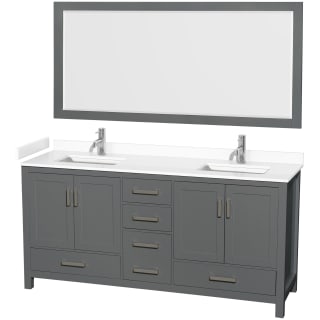 A thumbnail of the Wyndham Collection WCS141472D-VCA-M70 Dark Gray / White Cultured Marble Top / Brushed Chrome Hardware