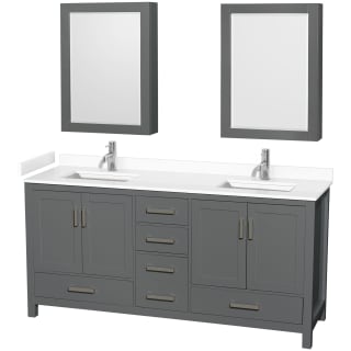 A thumbnail of the Wyndham Collection WCS141472D-VCA-MED Dark Gray / White Cultured Marble Top / Brushed Chrome Hardware