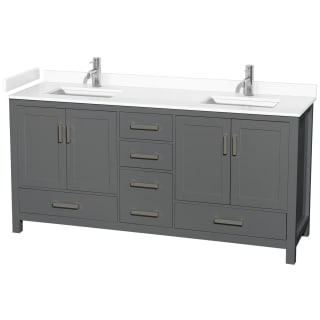 A thumbnail of the Wyndham Collection WCS141472D-VCA-MXX Dark Gray / White Cultured Marble Top / Brushed Chrome Hardware
