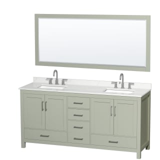 A thumbnail of the Wyndham Collection WCS141472D-QTZ-US3M70 Light Green / Giotto Quartz Top / Brushed Nickel Hardware