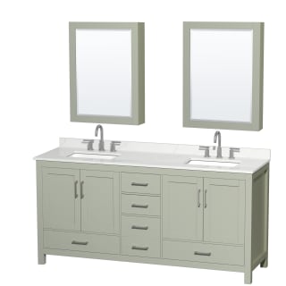 A thumbnail of the Wyndham Collection WCS141472D-QTZ-US3MED Light Green / Giotto Quartz Top / Brushed Nickel Hardware