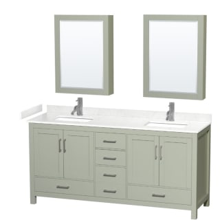 A thumbnail of the Wyndham Collection WCS141472D-VCA-MED Light Green / White Cultured Marble Top / Brushed Nickel Hardware