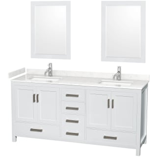 A thumbnail of the Wyndham Collection WCS141472D-VCA-M24 White / Carrara Cultured Marble Top / Brushed Chrome Hardware