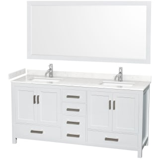 A thumbnail of the Wyndham Collection WCS141472D-VCA-M70 White / Carrara Cultured Marble Top / Brushed Chrome Hardware