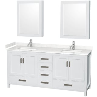 A thumbnail of the Wyndham Collection WCS141472D-VCA-MED White / Carrara Cultured Marble Top / Brushed Chrome Hardware