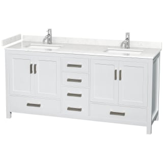 A thumbnail of the Wyndham Collection WCS141472D-VCA-MXX White / Carrara Cultured Marble Top / Brushed Chrome Hardware