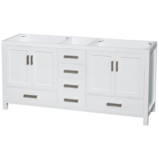 A thumbnail of the Wyndham Collection WC-1414-72-DBL-UM-VAN White / Brushed Chrome Hardware
