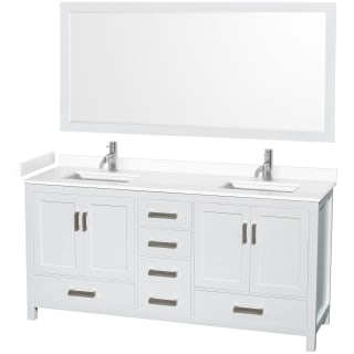 A thumbnail of the Wyndham Collection WCS141472D-VCA-M70 White / White Cultured Marble Top / Brushed Chrome Hardware