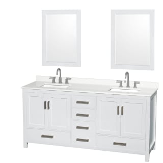 A thumbnail of the Wyndham Collection WCS141472D-QTZ-US3M24 White / White Quartz Top / Brushed Chrome Hardware