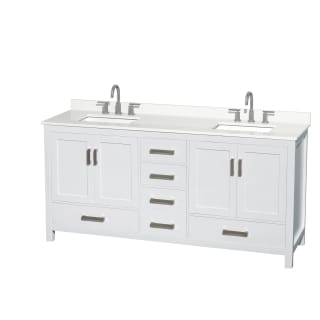 A thumbnail of the Wyndham Collection WCS141472D-QTZ-US3MXX White / White Quartz Top / Brushed Chrome Hardware