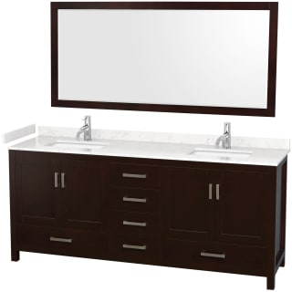 A thumbnail of the Wyndham Collection WCS141480D-VCA-M70 Espresso / Carrara Cultured Marble Top / Brushed Chrome Hardware