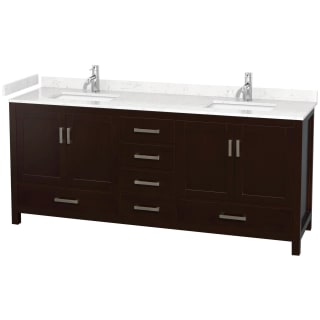 A thumbnail of the Wyndham Collection WCS141480D-VCA-MXX Espresso / Carrara Cultured Marble Top / Brushed Chrome Hardware
