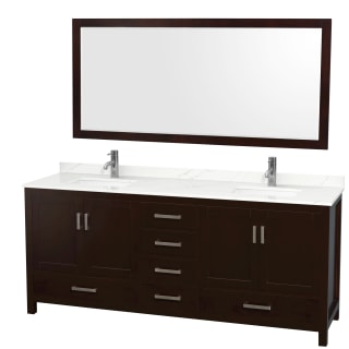 A thumbnail of the Wyndham Collection WCS141480D-QTZ-UNSM70 Espresso / Giotto Quartz Top / Brushed Chrome Hardware