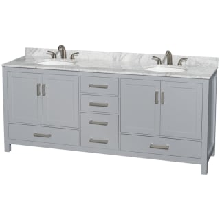 A thumbnail of the Wyndham Collection WCS141480DUNOMXX Gray / White Carrara Marble Top