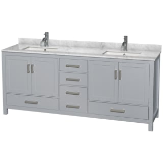 A thumbnail of the Wyndham Collection WCS141480DUNSMXX Gray / White Carrara Marble Top
