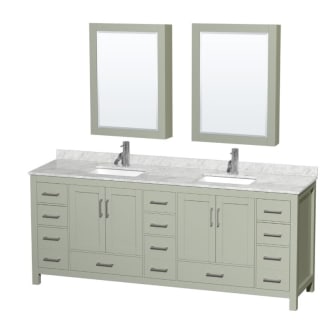 A thumbnail of the Wyndham Collection WCS141484DUNSMED Light Green / Brushed Nickel Hardware