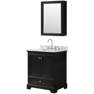 A thumbnail of the Wyndham Collection WCS202030SCMUNOMED Dark Espresso / White Carrara Marble Top / Polished Chrome Hardware