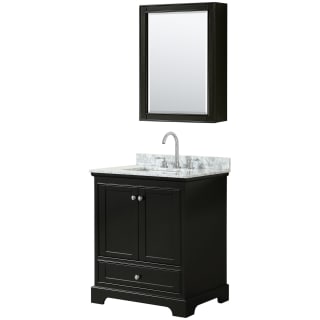 A thumbnail of the Wyndham Collection WCS202030SCMUNSMED Dark Espresso / White Carrara Marble Top / Polished Chrome Hardware