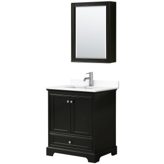 A thumbnail of the Wyndham Collection WCS202030S-VCA-MED Dark Espresso / White Cultured Marble Top / Polished Chrome Hardware