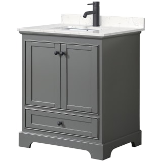 A thumbnail of the Wyndham Collection WCS202030S-VCA-MXX Dark Gray / Carrara Cultured Marble Top / Matte Black Hardware