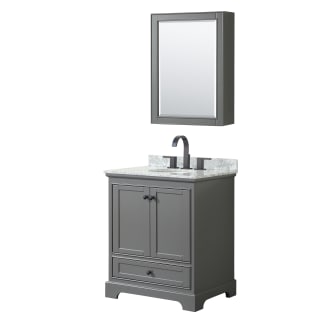 A thumbnail of the Wyndham Collection WCS202030SCMUNOMED Dark Gray / White Carrara Marble Top / Matte Black Hardware
