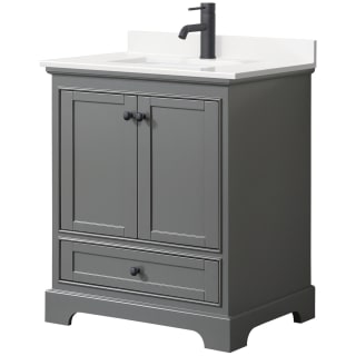 A thumbnail of the Wyndham Collection WCS202030S-QTZ-UNSMXX Dark Gray / White Quartz Top / Matte Black Hardware