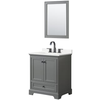 A thumbnail of the Wyndham Collection WCS202030S-QTZ-US3M24 Dark Gray / White Quartz Top / Matte Black Hardware