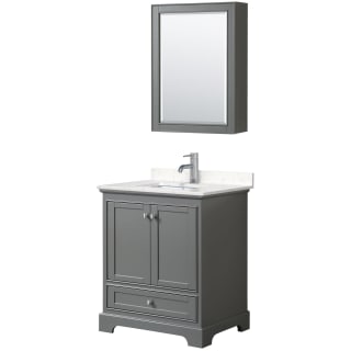 A thumbnail of the Wyndham Collection WCS202030S-VCA-MED Dark Gray / Carrara Cultured Marble Top / Polished Chrome Hardware