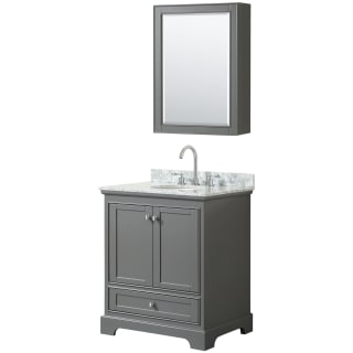 A thumbnail of the Wyndham Collection WCS202030SCMUNOMED Dark Gray / White Carrara Marble Top / Polished Chrome Hardware