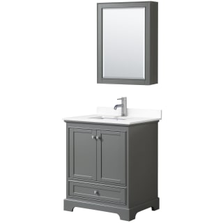 A thumbnail of the Wyndham Collection WCS202030S-VCA-MED Dark Gray / White Cultured Marble Top / Polished Chrome Hardware