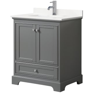 A thumbnail of the Wyndham Collection WCS202030S-QTZ-UNSMXX Dark Gray / White Quartz Top / Polished Chrome Hardware