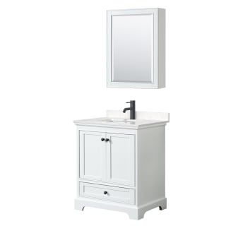 A thumbnail of the Wyndham Collection WCS202030S-VCA-MED White / Carrara Cultured Marble Top / Matte Black Hardware