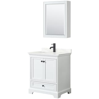 A thumbnail of the Wyndham Collection WCS202030S-QTZ-UNSMED White / Giotto Quartz Top / Matte Black Hardware
