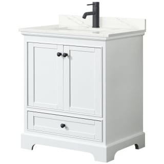 A thumbnail of the Wyndham Collection WCS202030S-QTZ-UNSMXX White / Giotto Quartz Top / Matte Black Hardware