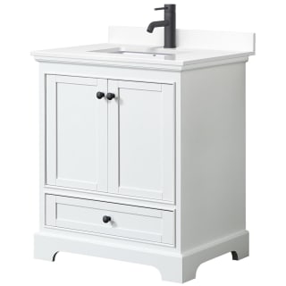 A thumbnail of the Wyndham Collection WCS202030S-VCA-MXX White / White Cultured Marble Top / Matte Black Hardware
