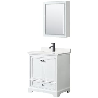 A thumbnail of the Wyndham Collection WCS202030S-QTZ-UNSMED White / White Quartz Top / Matte Black Hardware