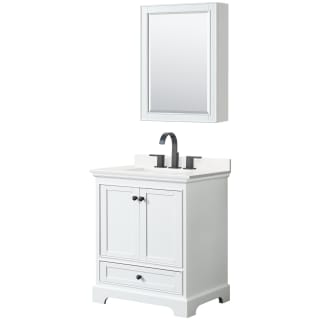 A thumbnail of the Wyndham Collection WCS202030S-QTZ-US3MED White / White Quartz Top / Matte Black Hardware