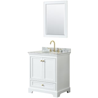 A thumbnail of the Wyndham Collection WCS202030SCMUNOM24 White / White Carrara Marble Top / Brushed Gold Hardware