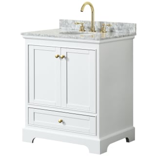 A thumbnail of the Wyndham Collection WCS202030SCMUNOMXX White / White Carrara Marble Top / Brushed Gold Hardware