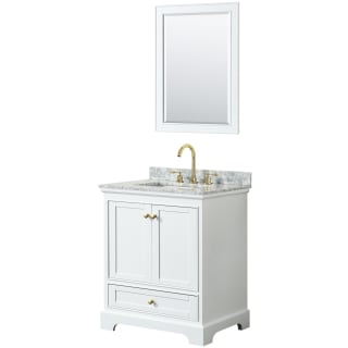 A thumbnail of the Wyndham Collection WCS202030SCMUNSM24 White / White Carrara Marble Top / Brushed Gold Hardware